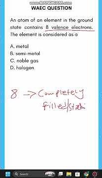 Which element has 8 valence electrons and is super stable? WAEC Chemistry Quick Tip!