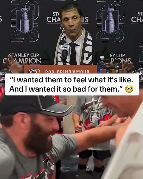 Rod Brind’Amour was so happy for his team 🙌