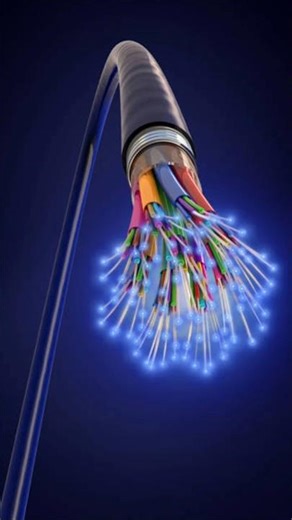 No Optical Fiber = No Internet 😲#OpticalFiber #InternetFacts #TechFacts #InternetBasics #FiberOptic