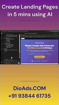 Create Landing Pages in 5 mins using AI