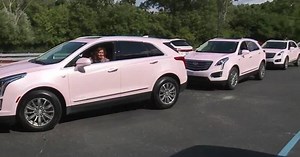 Motorcade of pink Cadillacs for Aretha' funeral
