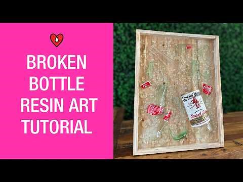 Broken Bottle Resin Art Tutorial — DIY Glass & Resin Wall Piece