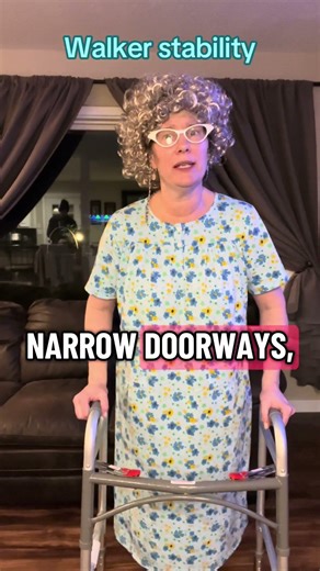 Placement of walker wheels improves stability. #patientcare #caregiver #nurse #healthcare