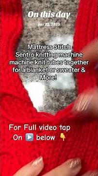 Mattress Stitch Panels | 48 Needle Circular Knitting Machine #sentroknittingmachine