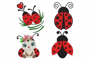 Ladybug Embroidery Design Bundle (digital Download) - Etsy