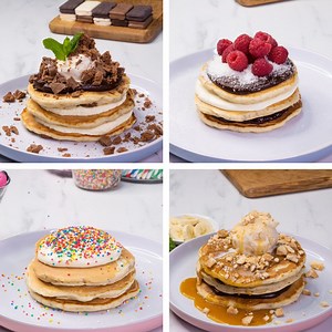 735K views · 82 reactions | Irresistibly delicious and inspired by your favourite Aussie treats, these stacks are a must-try this International Pancake Day. | BuzzFeed Australia | Facebook