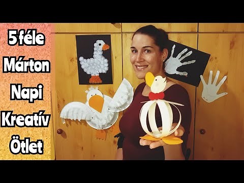 Márton napi kreatív ötletek | Kreatív Sarok | Márton napi liba ötlet színespapírból, papírtányérból