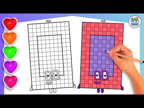 COLORING Numberblocks 160🌈 | Numberblock 160 Drawing & Coloring 🔢 For Kids & Toddlers