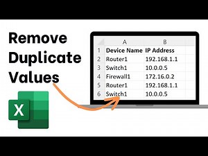 how to remove DUPLICATE VALUES in Excel (in 3 minutes)