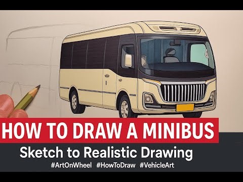 How to Draw a Mini Bus Step by Step Sketch to Realistic Coloring