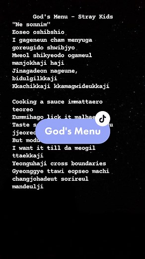 God's Menu #straykids #skz #hyunjin #felix #bangchan #leeknow #in #han #seungmin #changbin #foryoupage #lyrics #karaoke #liriklagu #fypシ #fyp #kpop #godsmenu