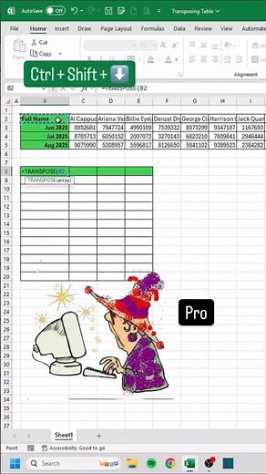 Transposing Table in Excel || #excelwithvicky #excel #dataanlysis #exceltricks
