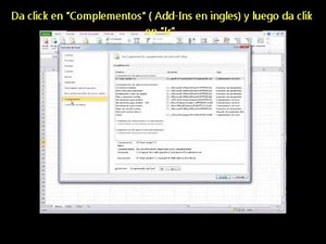 Como activar en Excel complemento (Ad-In) Análisis de Datos (análisis estadístico)