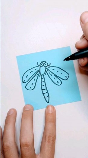 Tutorial: Sommerliche Libelle zum Zeichnen lernen, Doodles kritzeln, Malen für Kinder und Anfänger!