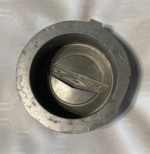 1966 blue center hubcap repair