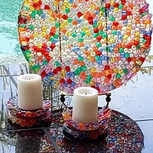 What are you going to do with the kids for Spring break? How about using those extra pony beads you have laying around the house to create upscale home decor items! Watch me tomarrow on Arizona Midday as I show just how easy this beautiful craft is to make with the kids! | Living a Creative Life with Suzanne Clark | Facebook