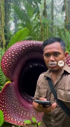 AI Simulation: Giant Man-Eating Plant Attacks a Man 🌱😱