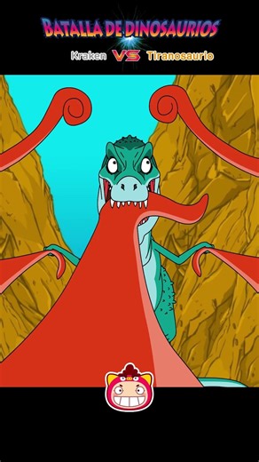 Kraken vs Tyrannosaurus | Dinosaur Battle | REDMON KIDS #shorts