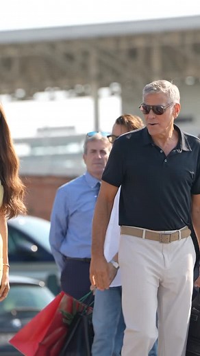 4M views · 24K reactions | Amal Clooney, radiant in the colour of the season , and George Clooney brought pure glamour as they touched down in Venice for the 82nd Venice International Film Festival. | HELLO! | Facebook