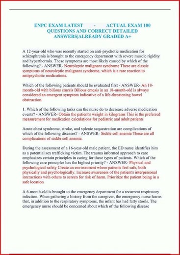 #learnexams Enpc Exam Latest Actual Exam 100 Questions And Correct Detai video