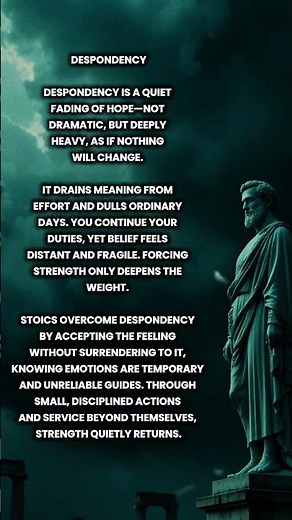 How Stoics Overcome Despondency | Quiet Strength