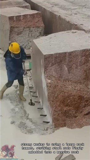 Professional Stone Cutting: How to Break Rocks with a Hammer and Steel Rods for Precision