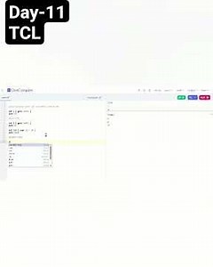 Day-11 TCL Scripting #vlsitraining #physicaldesignengineer #vlsidesign #vlsi