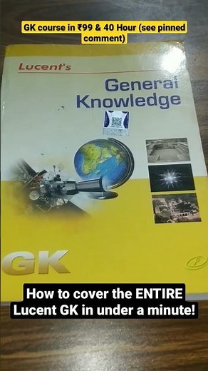 How to cover the entire Lucent GK book in under a minute! #ssccgl #lucentgk #gk