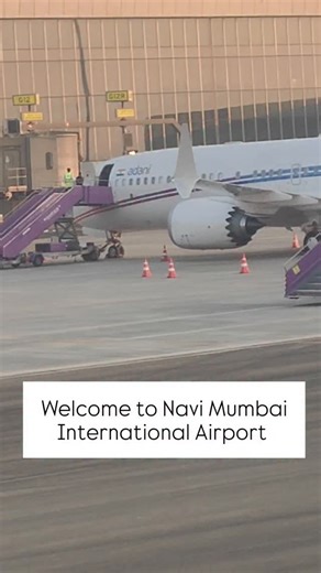 InsideNaviMumbai on Instagram: "Welcome to Navi Mumbai International Airport ❤️ 1st Flight 🛫 landing on the Navi Mumbai International Airport. A proud and historic moment for Navi Mumbaikars ❤️ Jai Maharastra 🧡 ##navimumbai #NaviMumbaiinternationalairport #insidenavimumbai #navimumbaiupdates #adanionline"
