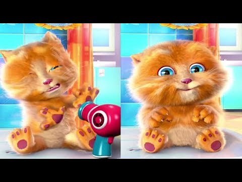Talking Ginger - Night Routine for kids. Funny cat.