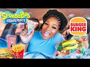 Trying Burger King NEW SpongeBob Menu! 🍍🫧🍔 IS IT WORTH IT?
