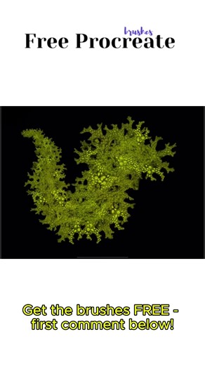 Realistic Trees in 3 Strokes – Free Procreate Fore