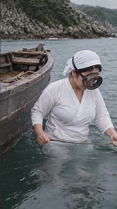 1972 安乗の海女｜白い磯着で、海女小屋から海へ