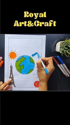 Geography Project Front Page Design | Simple & Attractive 🌐📏