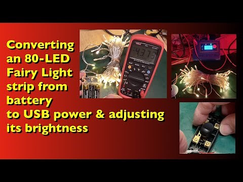 Converting LED fairy lights to USB power