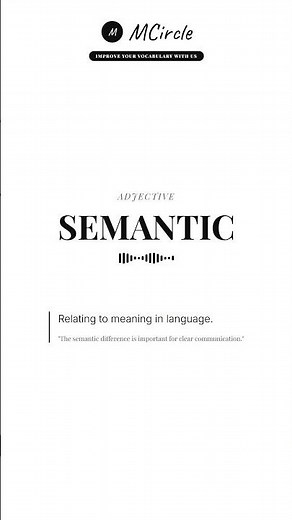 Learn English: What is Semantic? | Vocabulary Shorts