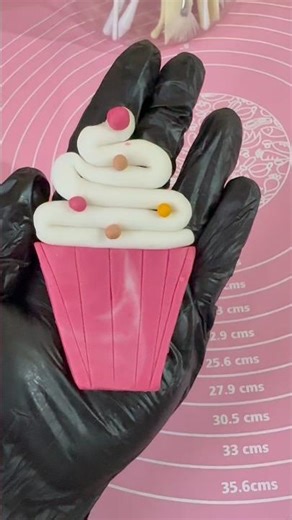 Mini Cupcake Decoration Tutorial 🍰 | Super Easy #Cupcake #CakeDecorating #FoodArt #fondantcupvake