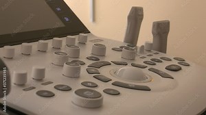 Detail of computer ultrasound with x-ray in modern medicin