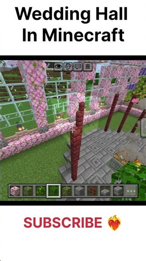 Minecraft: How to build a ❤️ Wedding Hall 💍 in❤️‍🔥 Love Story Build #minecraft🌿@CLUTCH SUNEO GAMER
