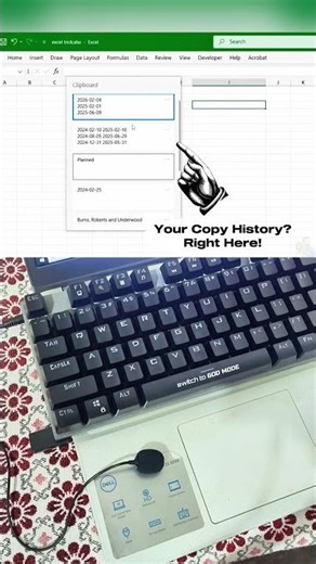 Copy Once, Paste Forever! This Hidden Windows Trick Will Blow Your Mind 🔥 (Win + V) #excel #office