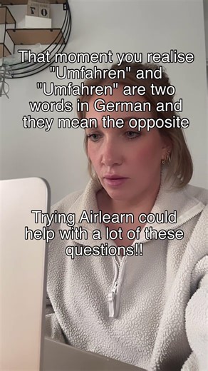 German really said same word, opposite meaning 💀 learning German the sane way w Airlearn #airlearn