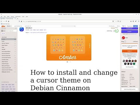 How to install and change a cursor theme on Debian or Linux Mint (Cinnamon Desktop)