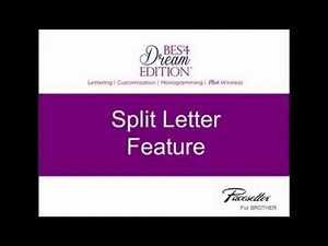 BES4 Dream Edition Feature: Split Letter Designs