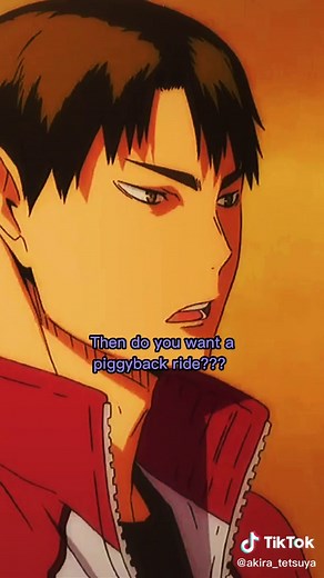 Anime Piggyback Ride with Ushijima and Tendou