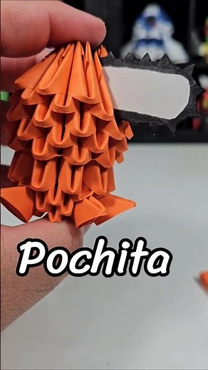 3D Origami Pochita from the Anime Chainsaw Man. #3dorigami