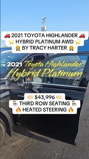 Tracy Harter presents a 2021 Toyota Highlander Hybrid Platinum with only 17,176 miles