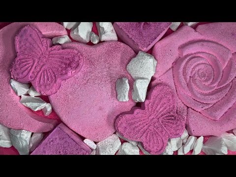 Soft Pink Reforms | jumbo pebbles | gold glitter | gym chalk asmr