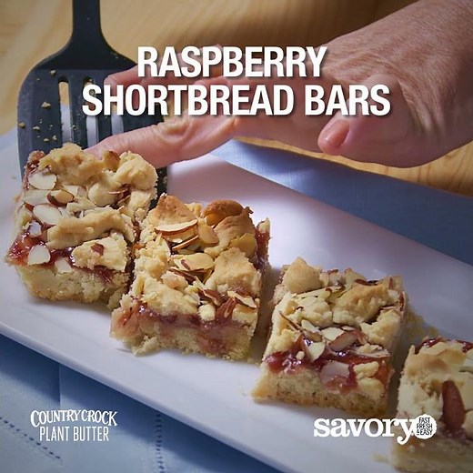 Take 5 | Raspberry Shortbread Bars with Country Crock Plant Butter - Savory