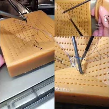 Laparoscopic simulation training 45 Continuous suturing of inclined surfaces