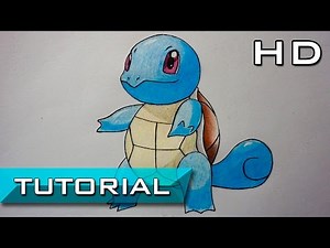 How to Draw Squirtle from Pokémon Step by Step with Colored Pencils - Tutorial for Kids